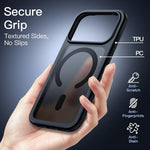 JETech Magnetic Matte Case for iPhone 18 Pro, Black